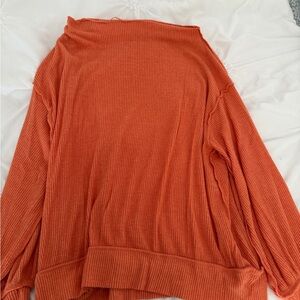We the Free Cozy Ribbed Oversized Sweater Size S — Burnt Orange